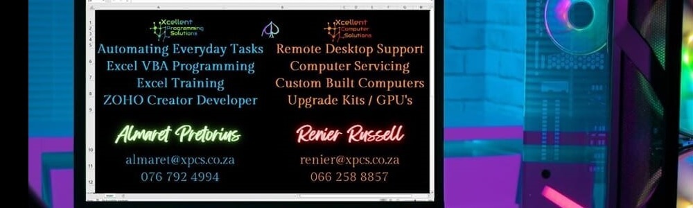 Xcellent Programing & Computer Solutions Pretoria main banner image
