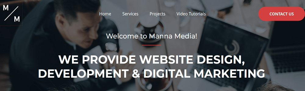 Manna Media - Website Designers main banner image