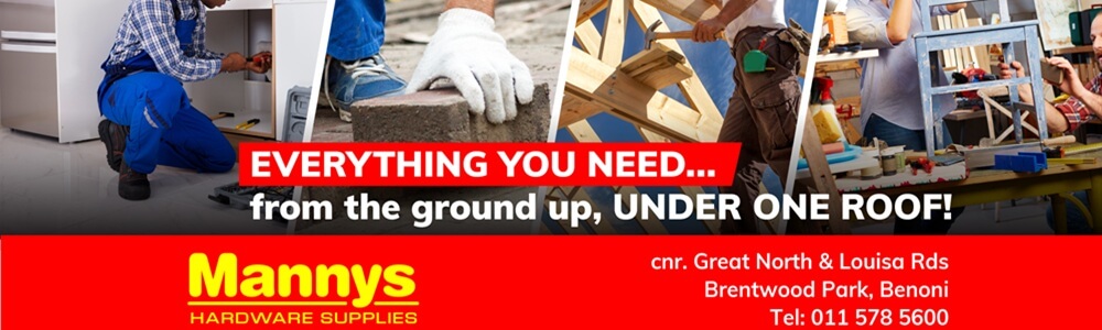Mannys Hardware Supplies Benoni banner