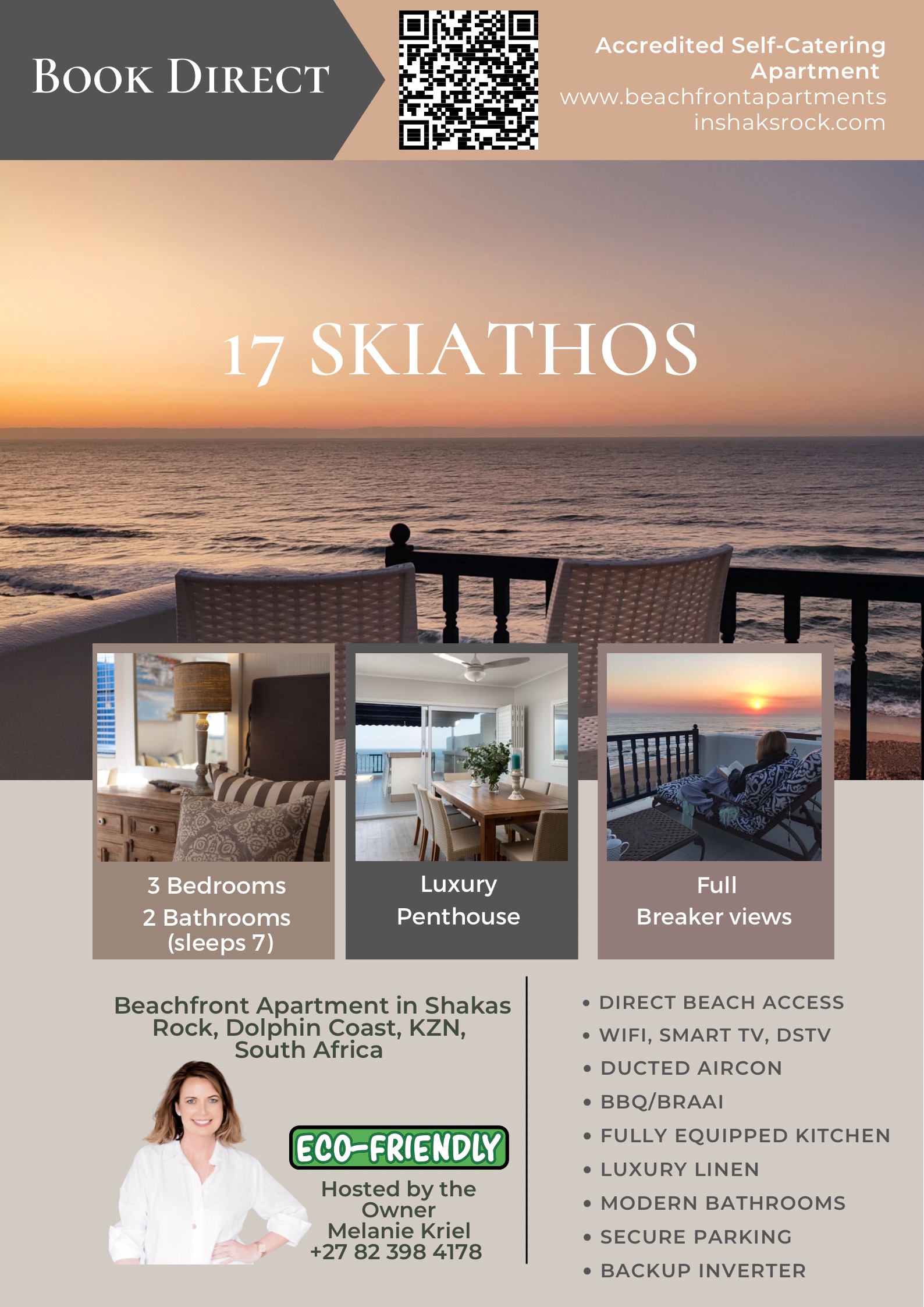 Beachfront Apartments in Shakas Rock banner
