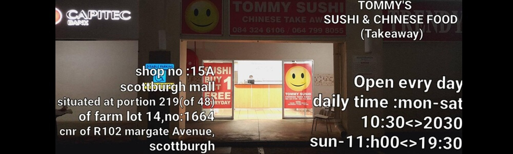 Tommy's Sushi & Takeaway (Scottburgh Mall) banner
