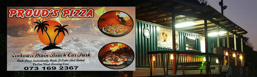 Proud's Pizza Zinkwazi Beach banner